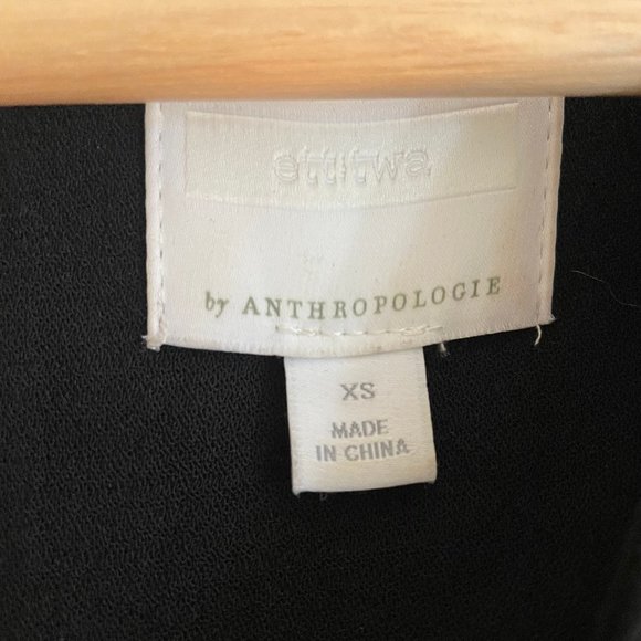 Anthropologie ett:twa Sedona Black Cropped Jumpsuit XS - Picture 7 of 7